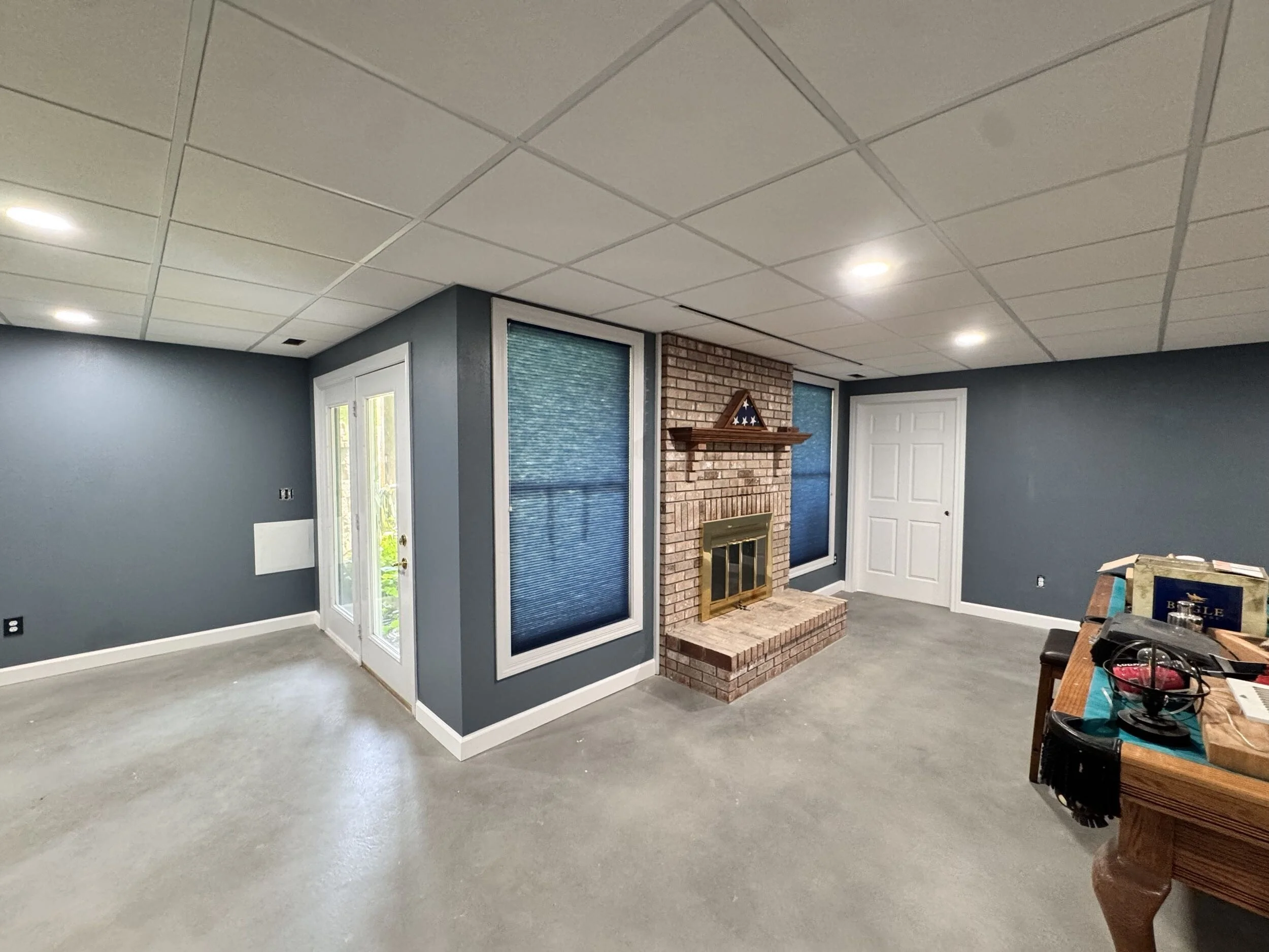 Basement Finish With Projector 