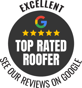Top rated roofer on Google review badge