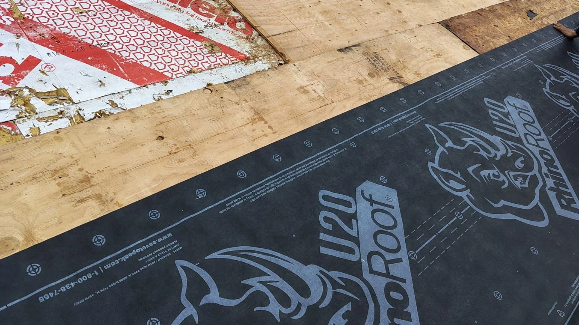 Ice-and-water shield installed along eaves during a quality roof installation in Maine