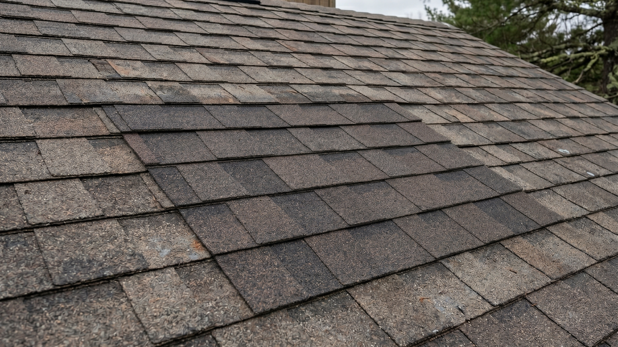 Emergency asphalt shingle roof repair on the mid-coast of Maine
