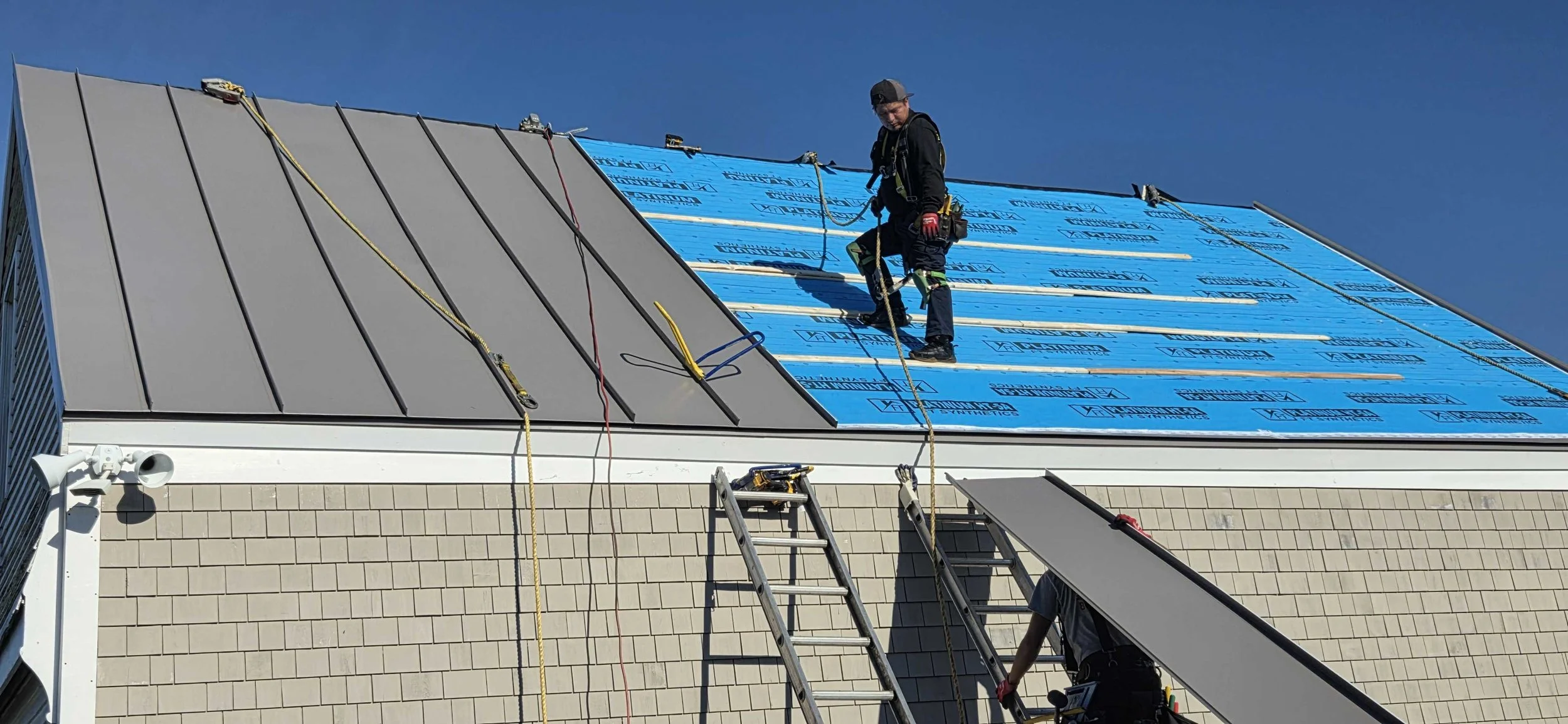 Standing Seam metal roof replacement in Cushing, Maine
