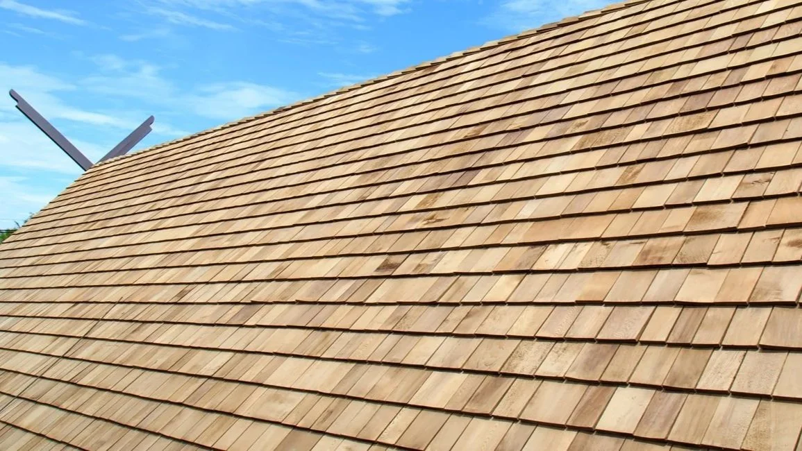 New cedar shake roof replacement in midcoast Maine