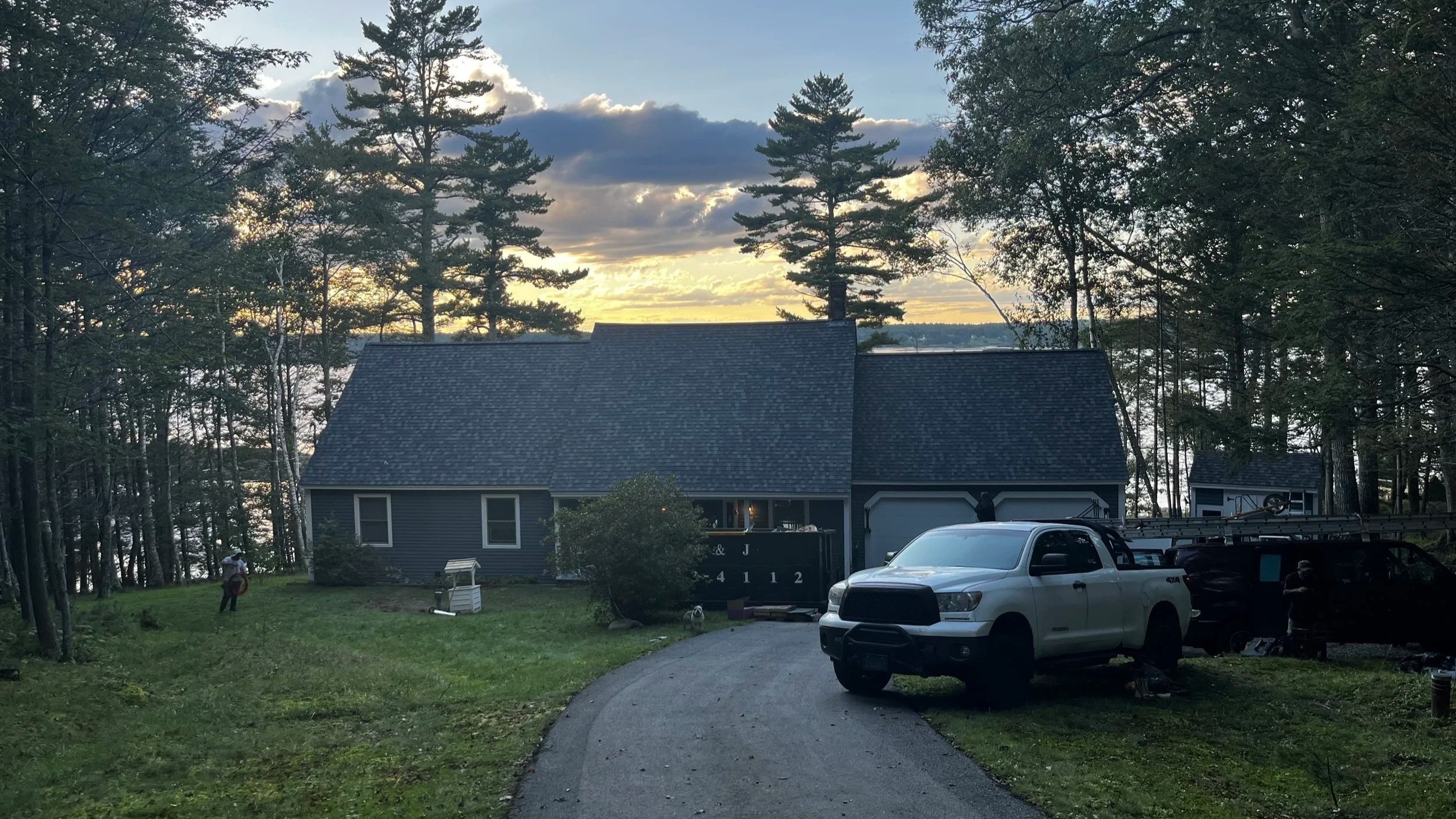 Full asphalt shingle roof replacement on Westport Island