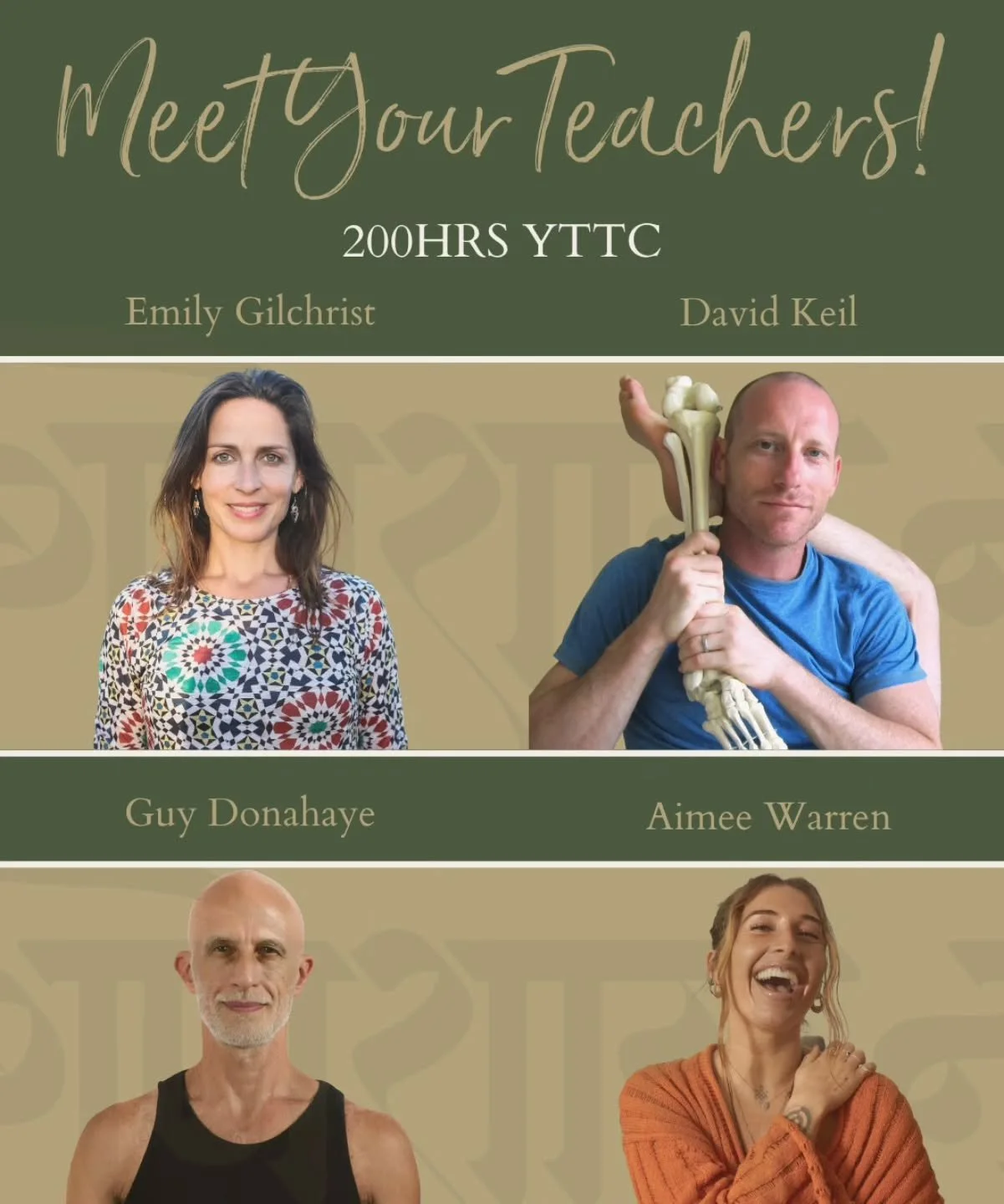 EXCITING UPDATE!! 💫

I am so delighted to introduce Aimee Warren @workofheartis as the final member of our 200hr Yoga Teacher Training ✨

For me, this truly completes the course and brings a beautiful sense of balance. There was a feeling that some 