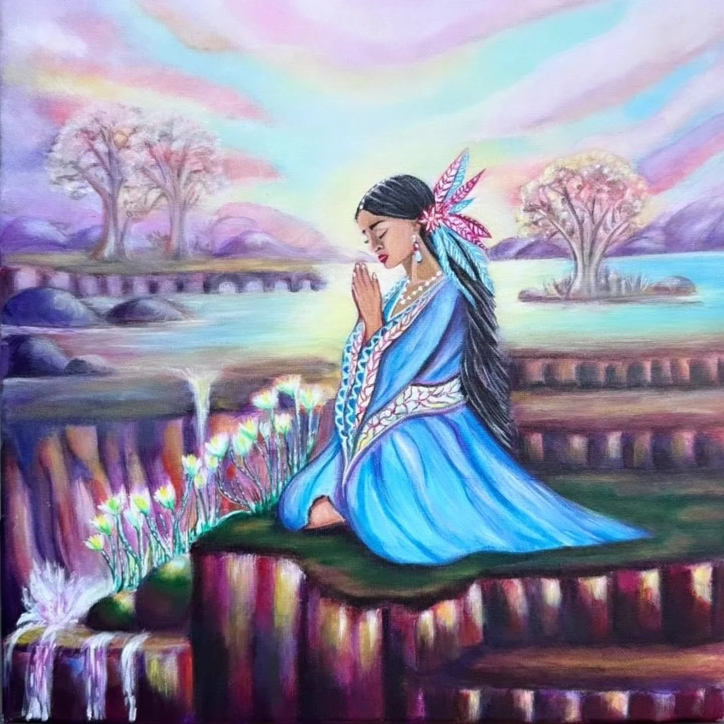 &lsquo;A Prayer for This World and the Ones Yet to Come&rsquo;
A prayer for all sentient beings and the living Earth.

It has been a long time since I&rsquo;ve managed to complete a piece of art.

Creative time, beyond being a mum, my work, and the r