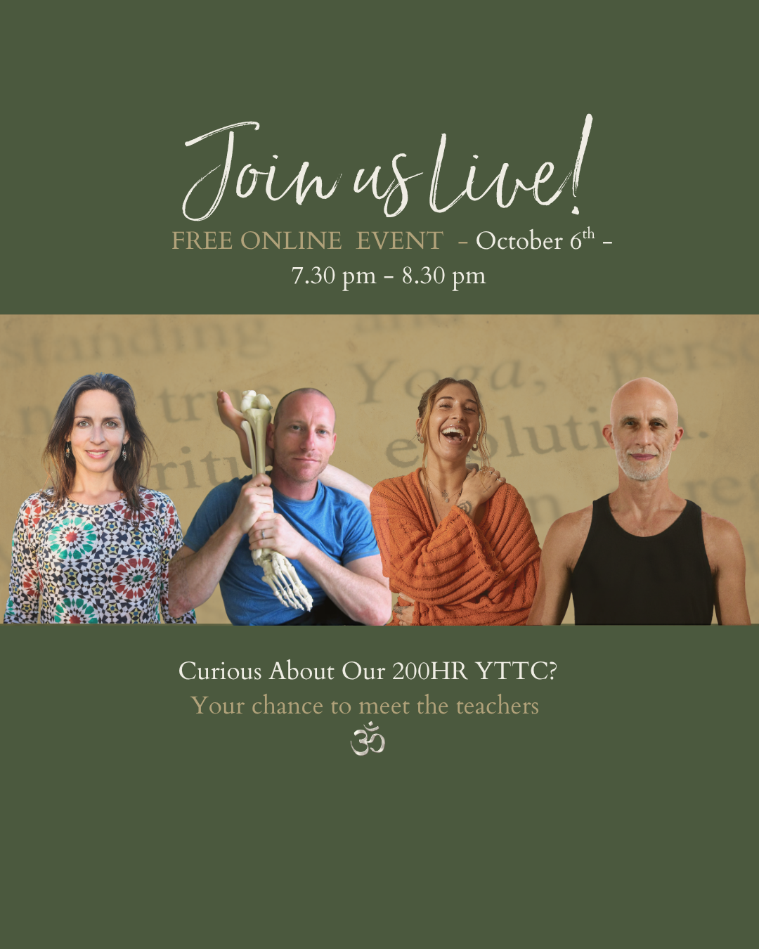 Free Live: Meet the Teachers & Explore Our 200hr Yoga Teacher Training