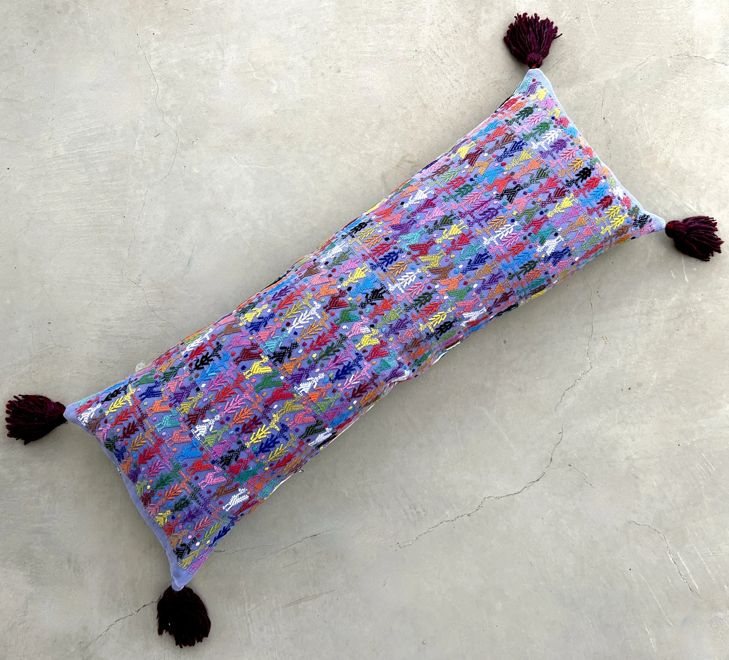 Tactic Huipil lumbar cushion cover lavender main