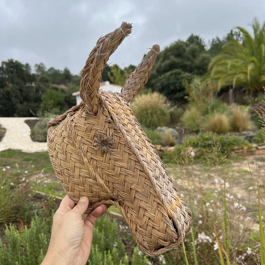 Vintage faux donkey head natural large with hand natural background