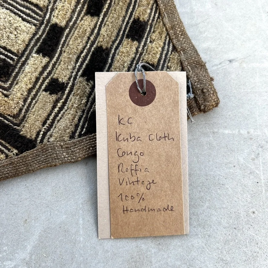 Kuba cloth small pattern with label