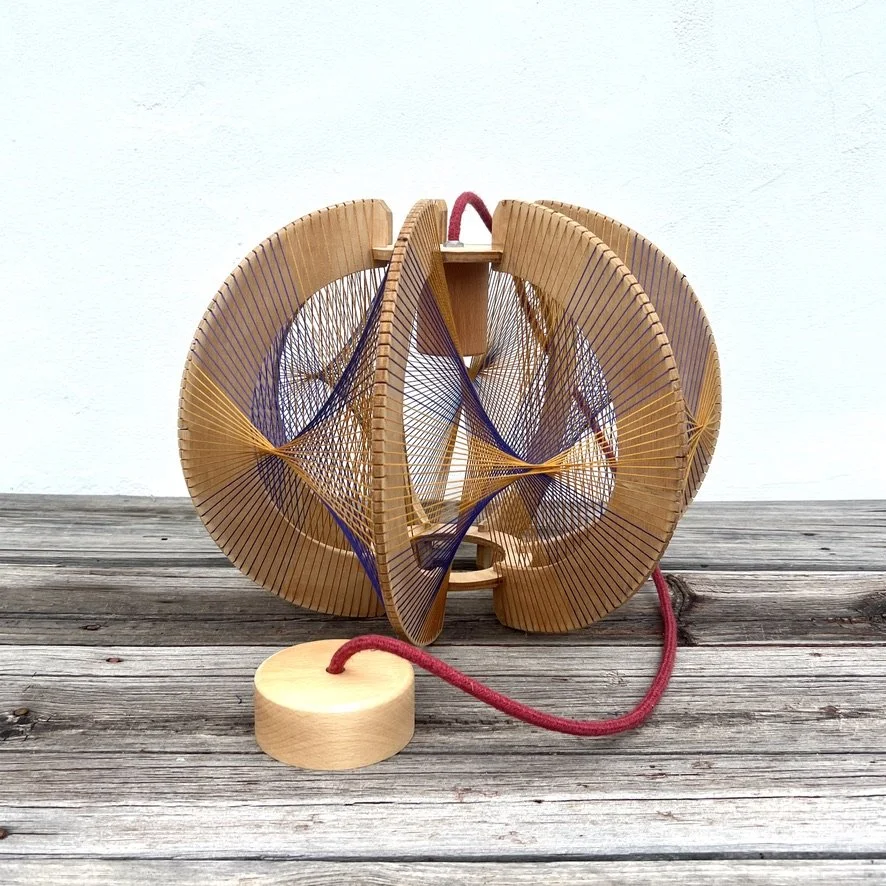 plywood string pendant lamp front