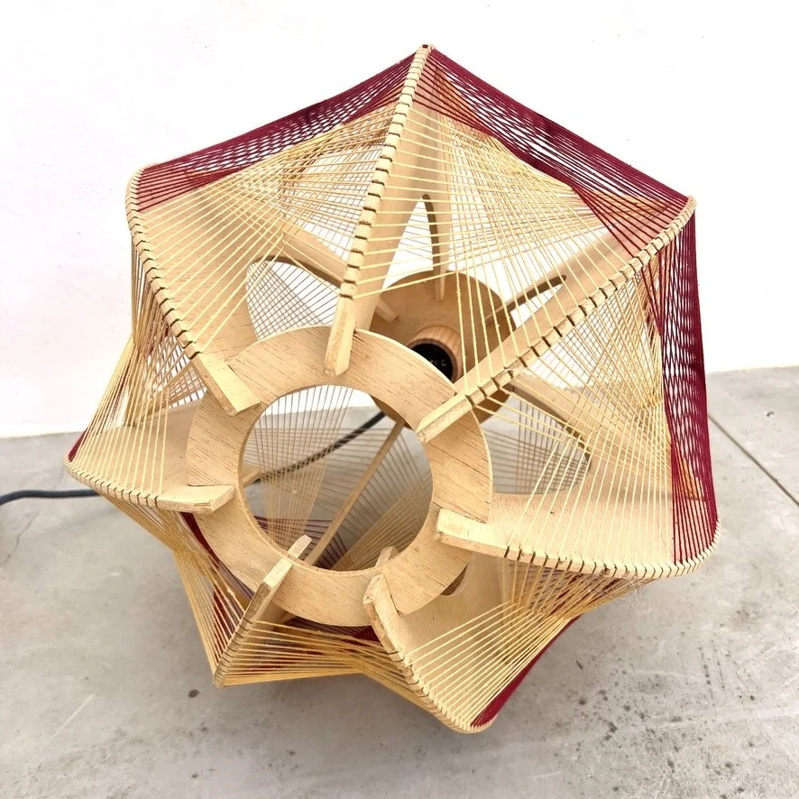 String lamp red and yellow bottom