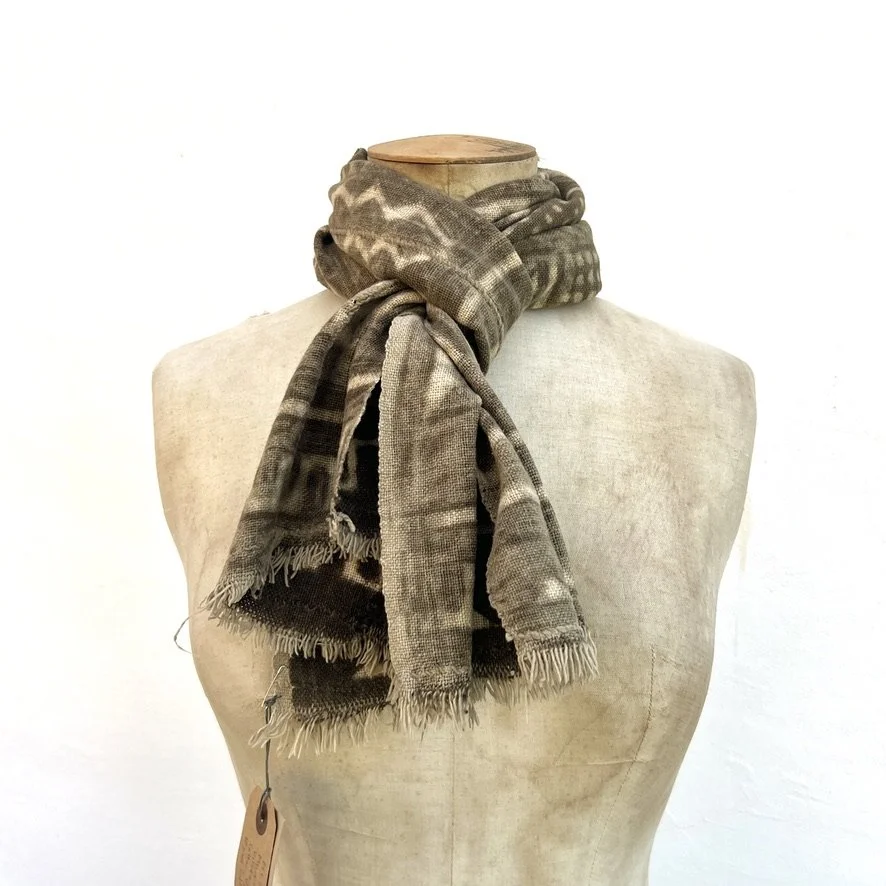 Bogolafini mud cloth scarf Mali reverse side short