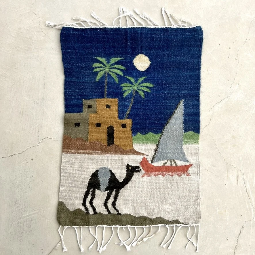 Egyptian wall tapestry with camel front