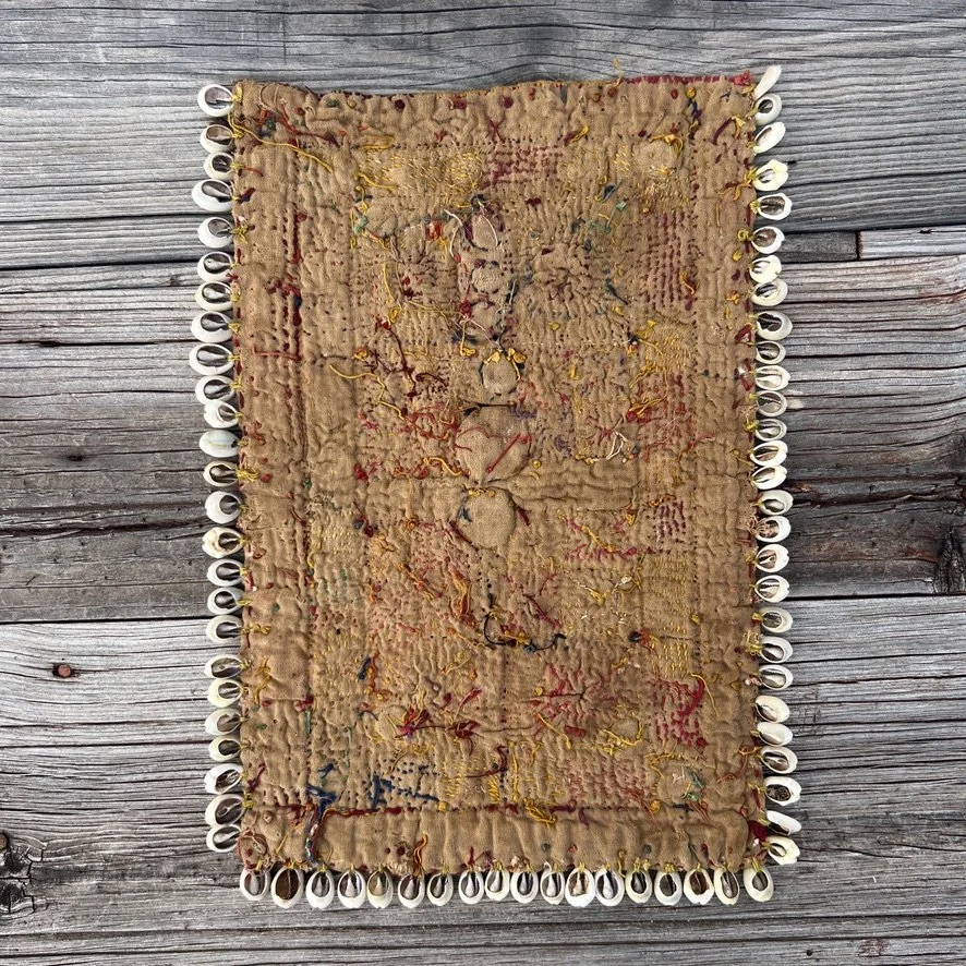 Vintage Banjara patch lamani mirror work backside