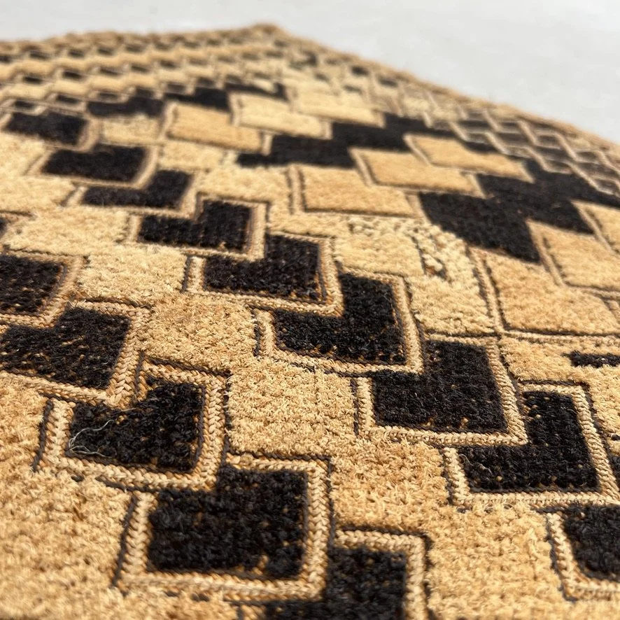 Kuba cloth Kasai velvet heart shapes closeup 2