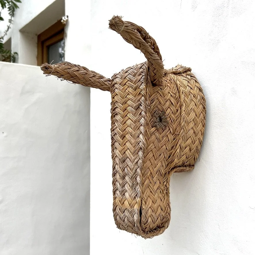 Vintage faux donkey head natural large main
