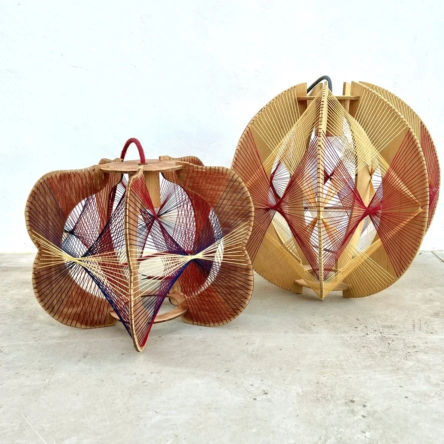 String lamp red and yellow with other lamp