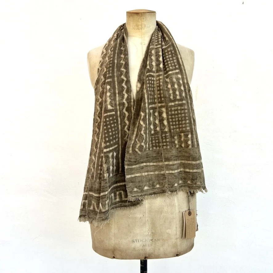 Bogolafini mud cloth scarf Mali reverse side