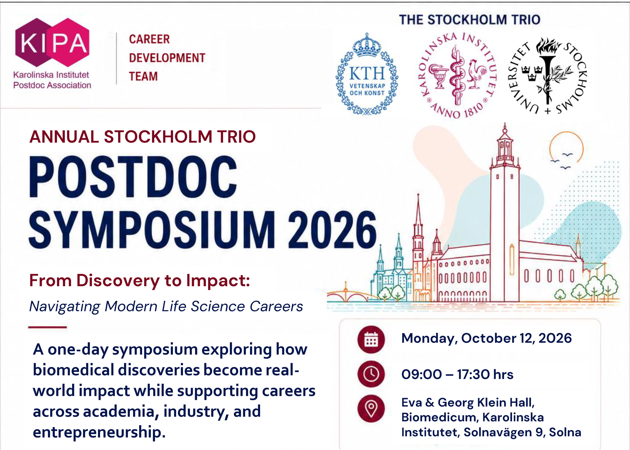 Stockholm Trio Postdoc Symposium connects research, careers, and public engagement
