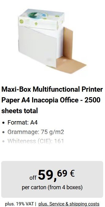 OS243 Copy Paper Standard US