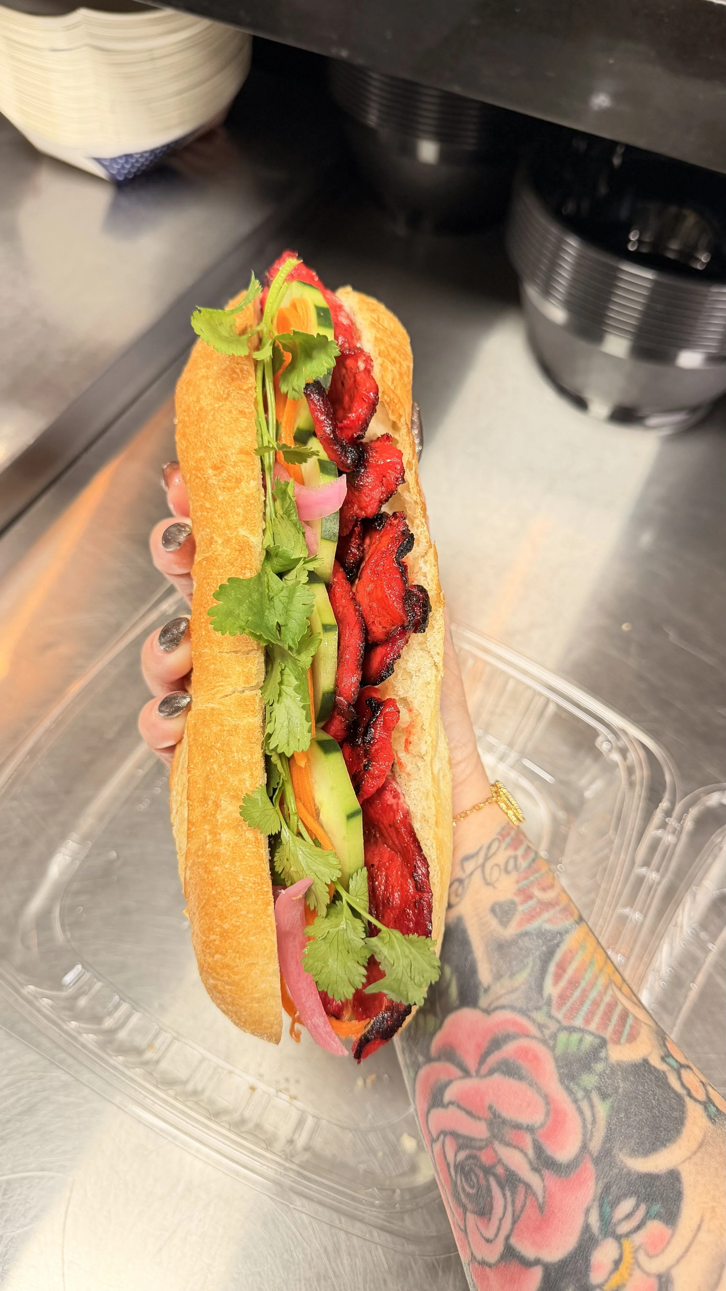 Char siu bbq pork banh mi