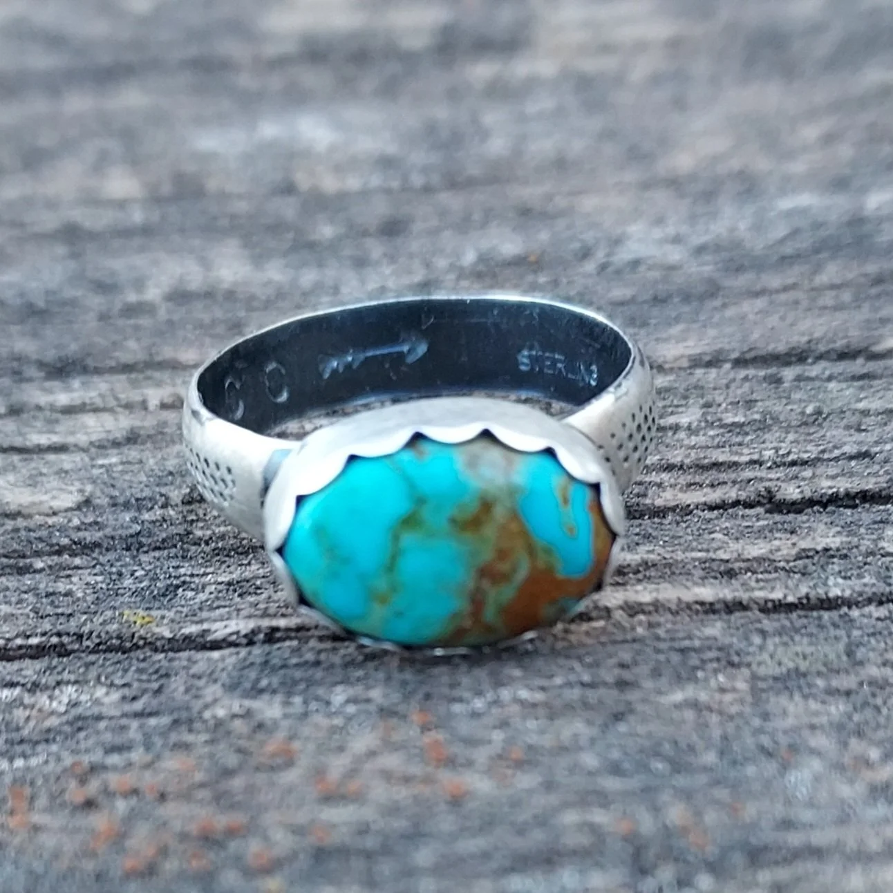 Turquoise Ring - Sterling Silver - Size 6