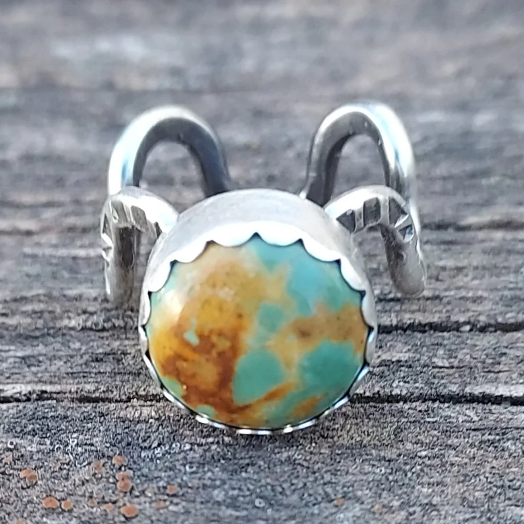 Turquoise River Ring - Sterling Silver - Size 6