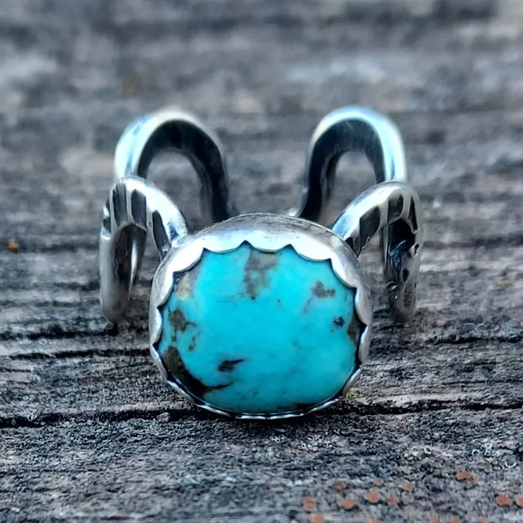 Turquoise River Ring - Sterling Silver - Size 5