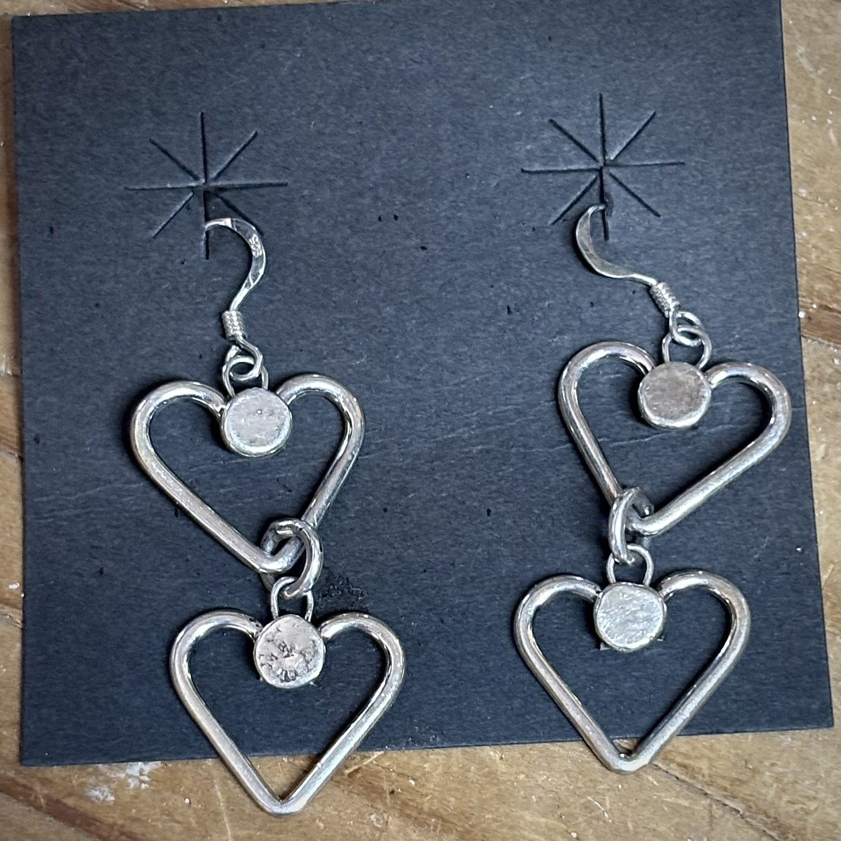 Heart Earrings | Hooks | Sterling Silver