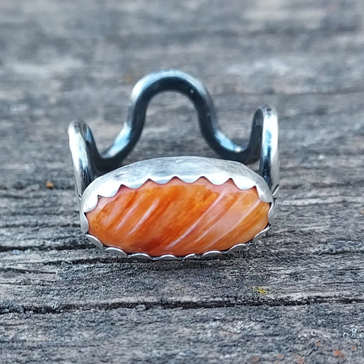 Spiny Oyster River Ring - Sterling Silver - Size 7