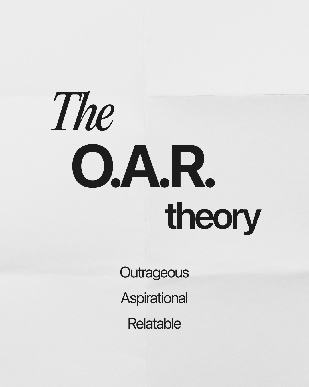 The OAR: The only content framework you need this spring