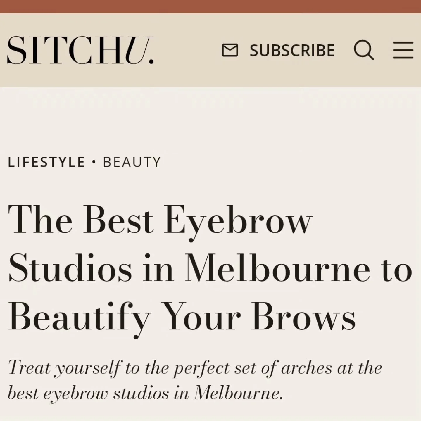 big love @sitchu.melbourne 

&quot;After years of over-threading trauma,&nbsp;Eleni Eyebrows&nbsp;is the calm, confident reset your brows deserve. With over 30 years of experience &mdash; including a decade as Switzerland&rsquo;s top brow artist &mda