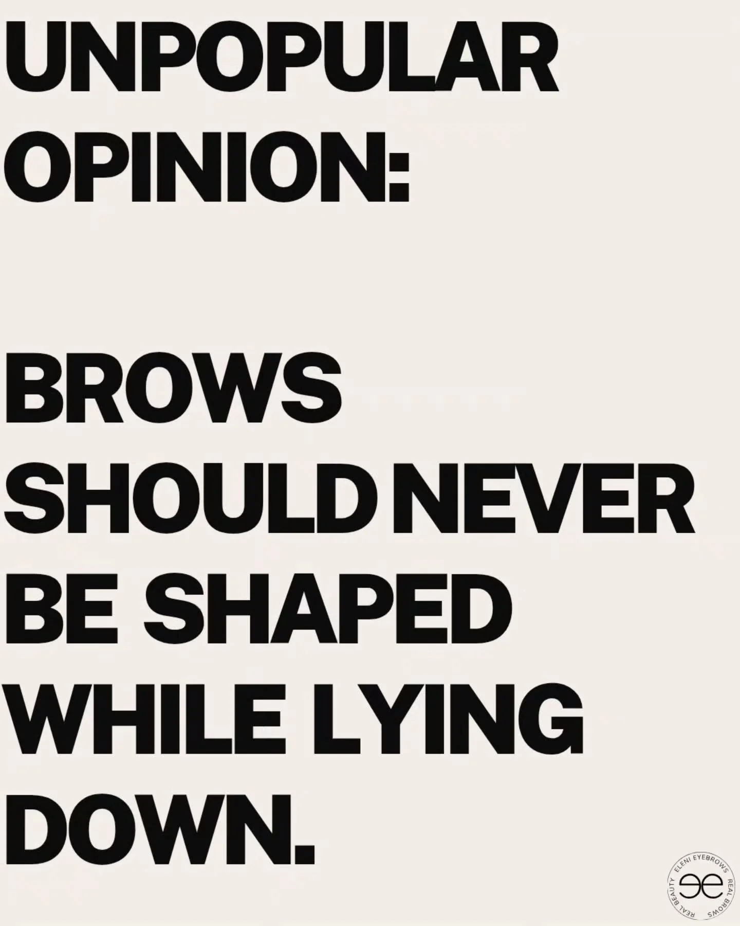 When you&rsquo;re flat, everything shifts&mdash;muscle, skin, balance.

And suddenly, you&rsquo;re not shaping your brows&hellip; you&rsquo;re shaping a version of them that doesn&rsquo;t exist in real life.

Stand up. Sit up. Stay real.

#unpopularo