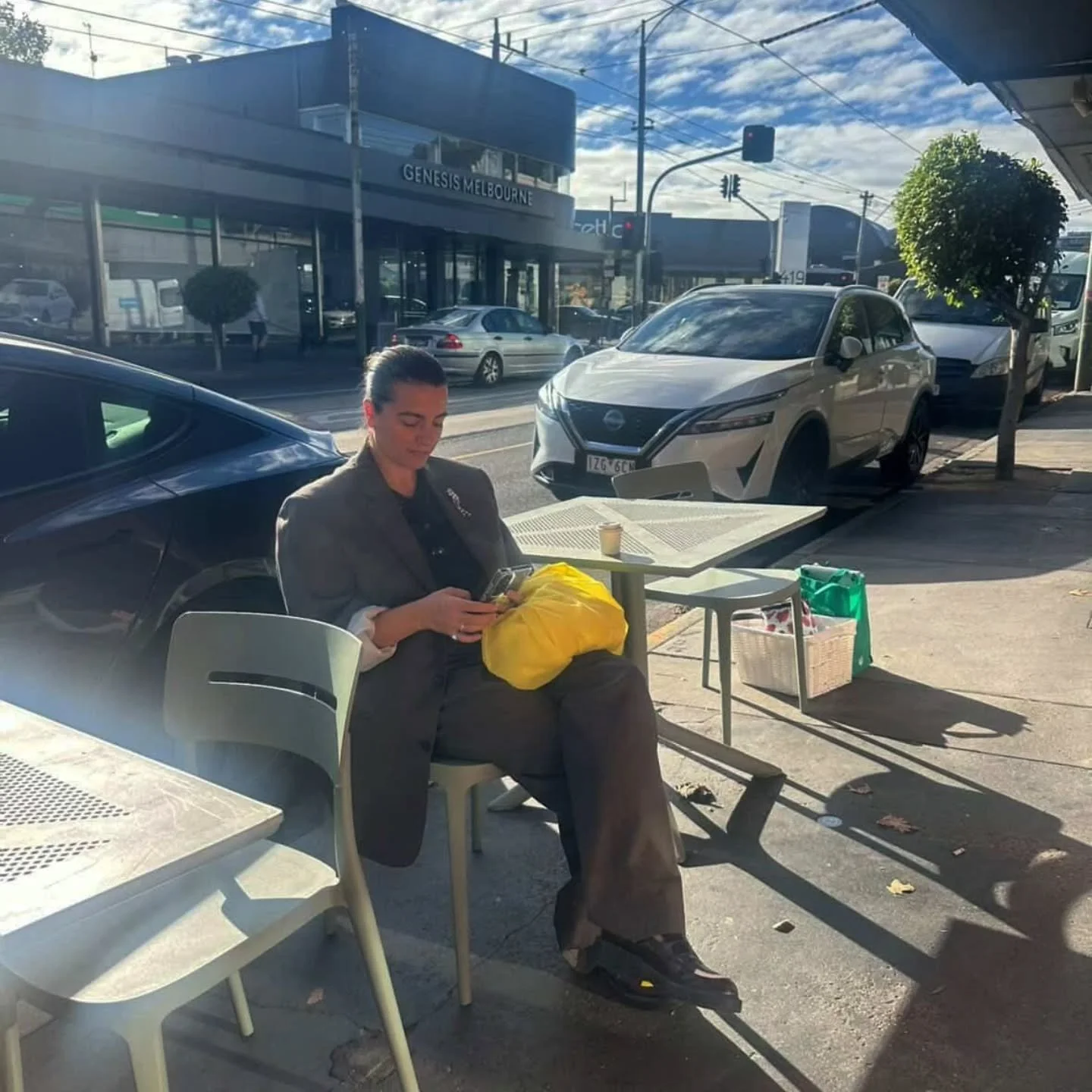 Melbourne in one photo:
good coffee, dramatic skies, vintage outfit, slight confusion about the weather.

** last frame is when I realised I was being photographed