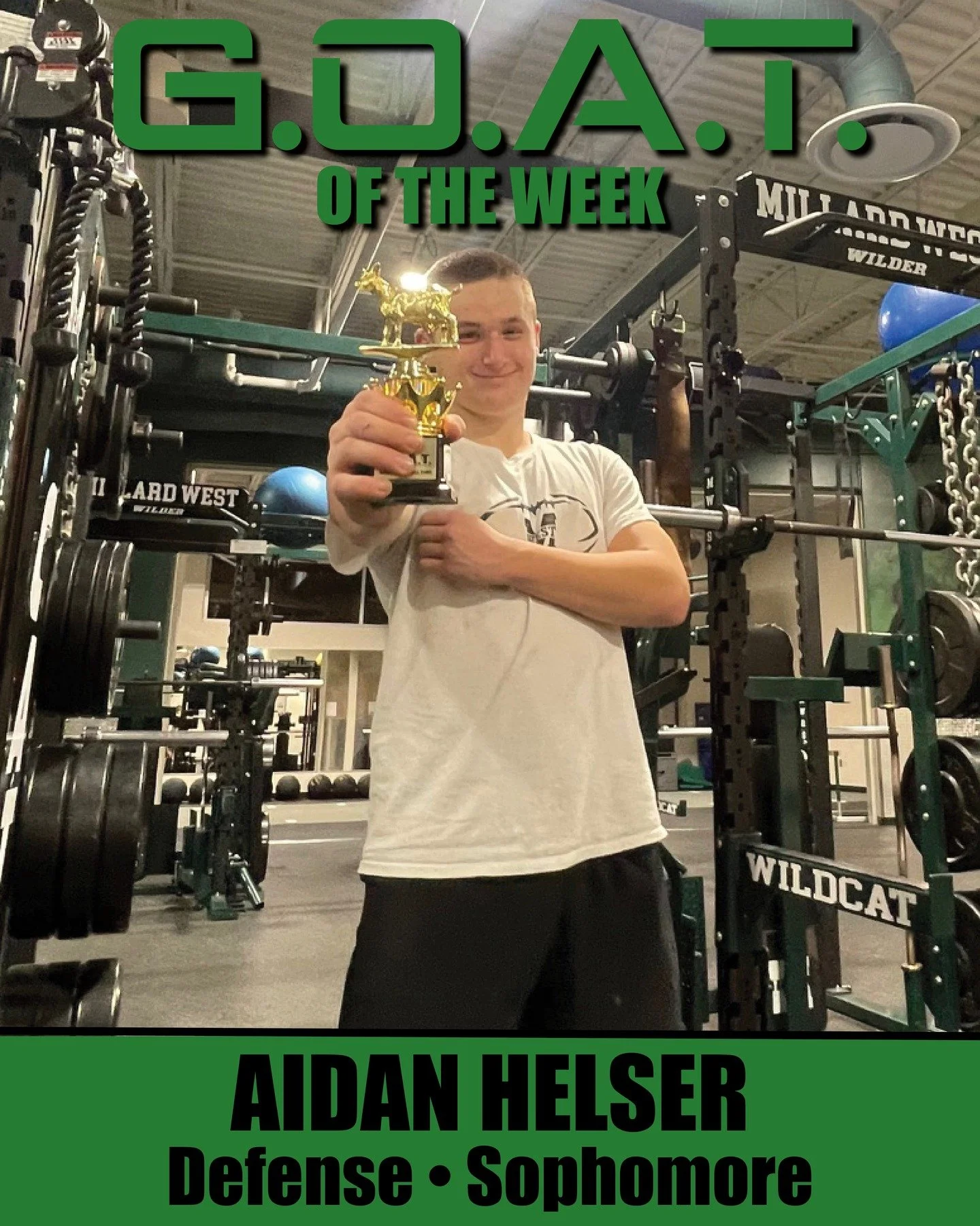 Way to go, Aidan! This week's GOAT!