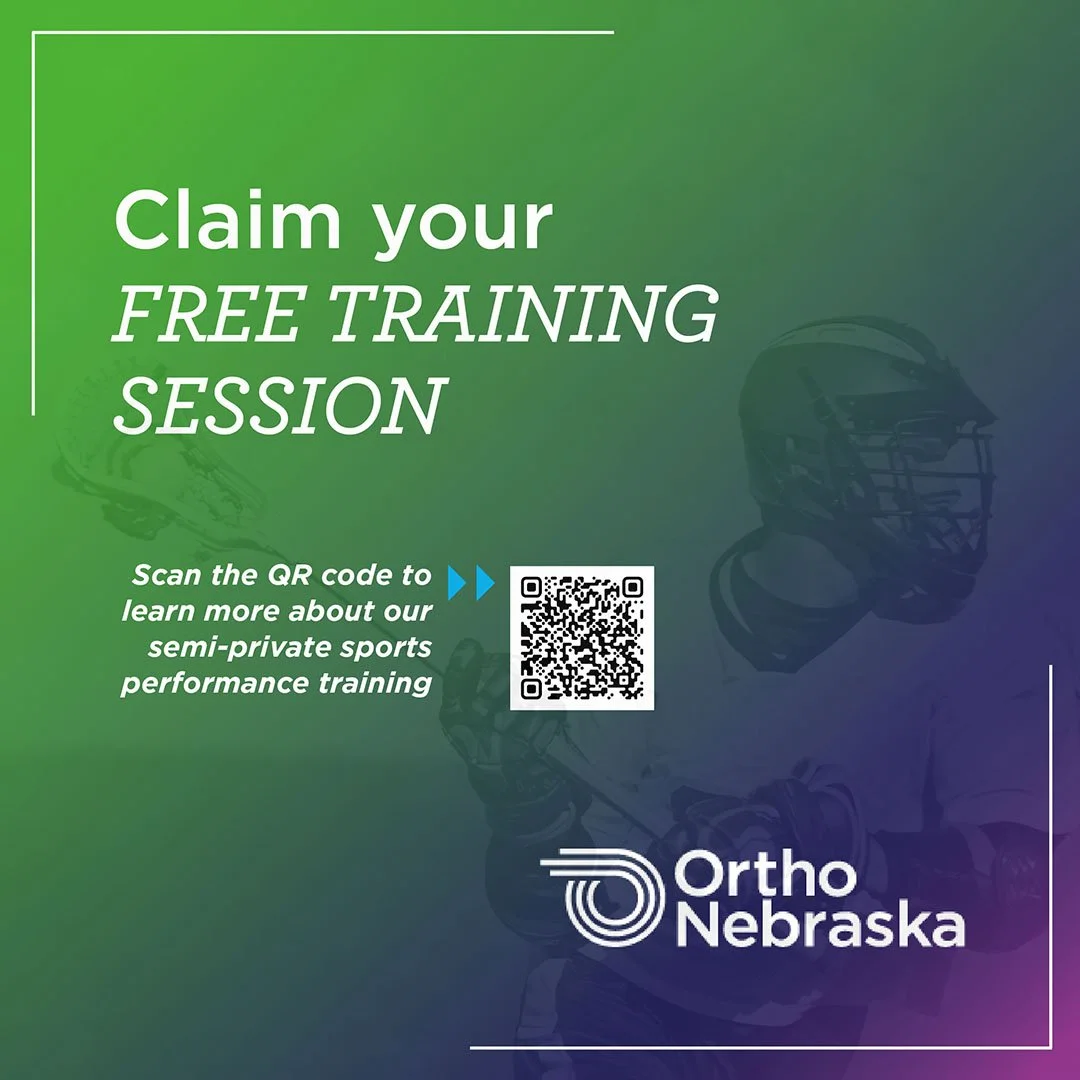 Thank you to our sponsor, OrthoNebraska! Experience a free trial of their semi-private training&mdash;the next step for athletes who want personalized attention and faster results.