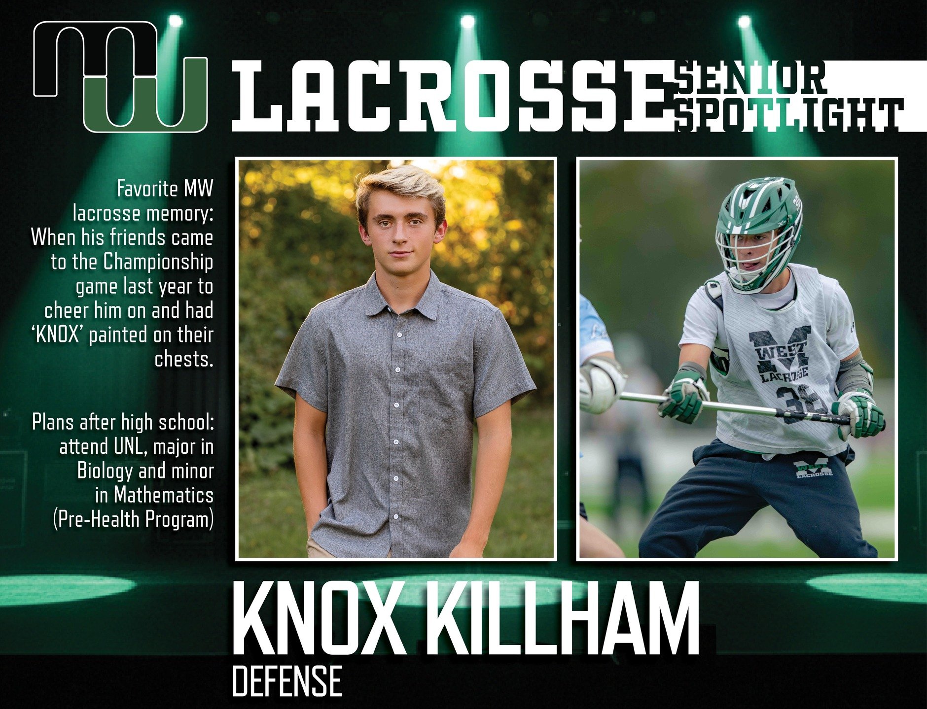 Senior Spotlight - Knox Killham!