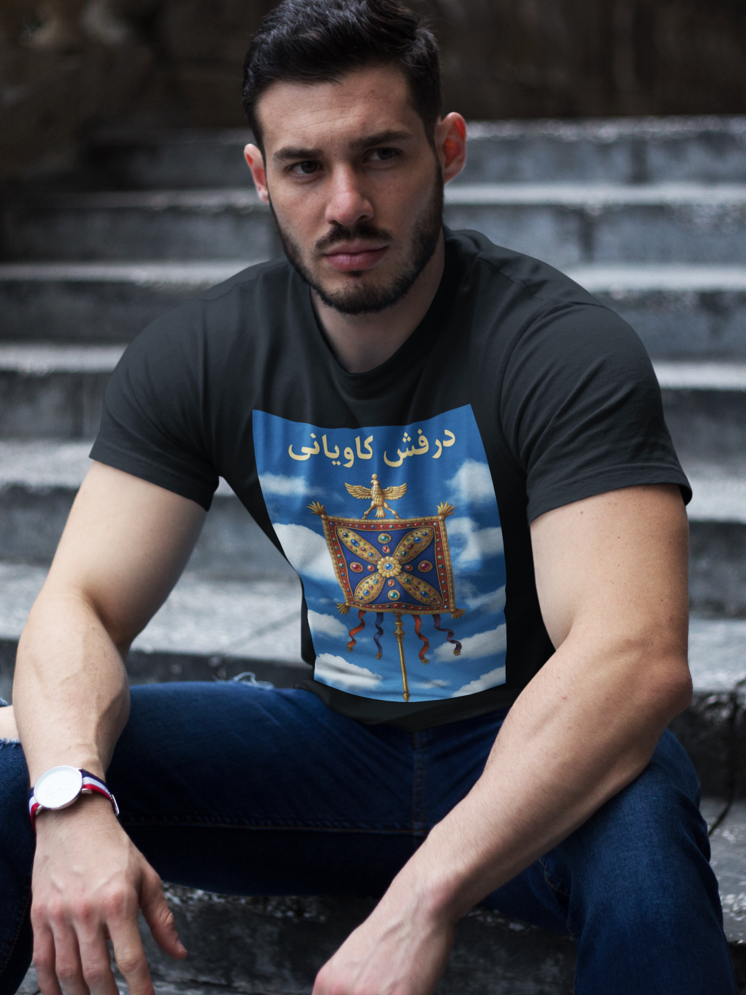 strong-dude-wearing-a-t-shirt-mockup-while-sitting-on-stairs-a17660.png