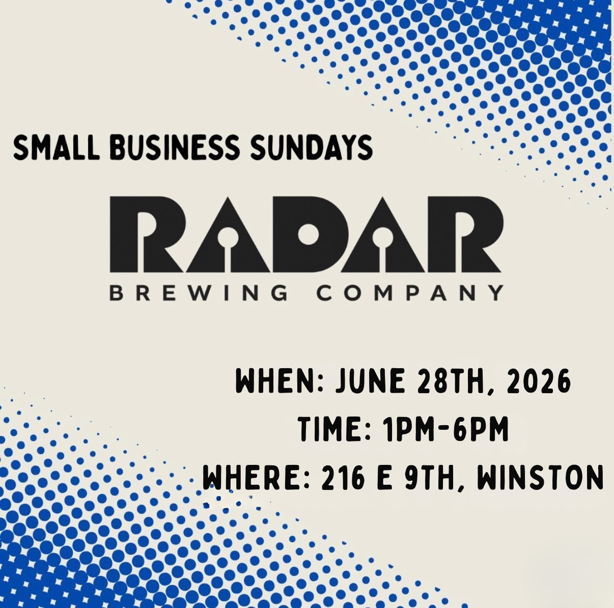 Small Business Sunday @Radar