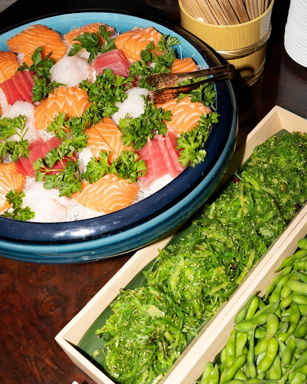 We love a colorful &amp; bright moment! Hard to pick our favorite from this sushi display... what's yours?