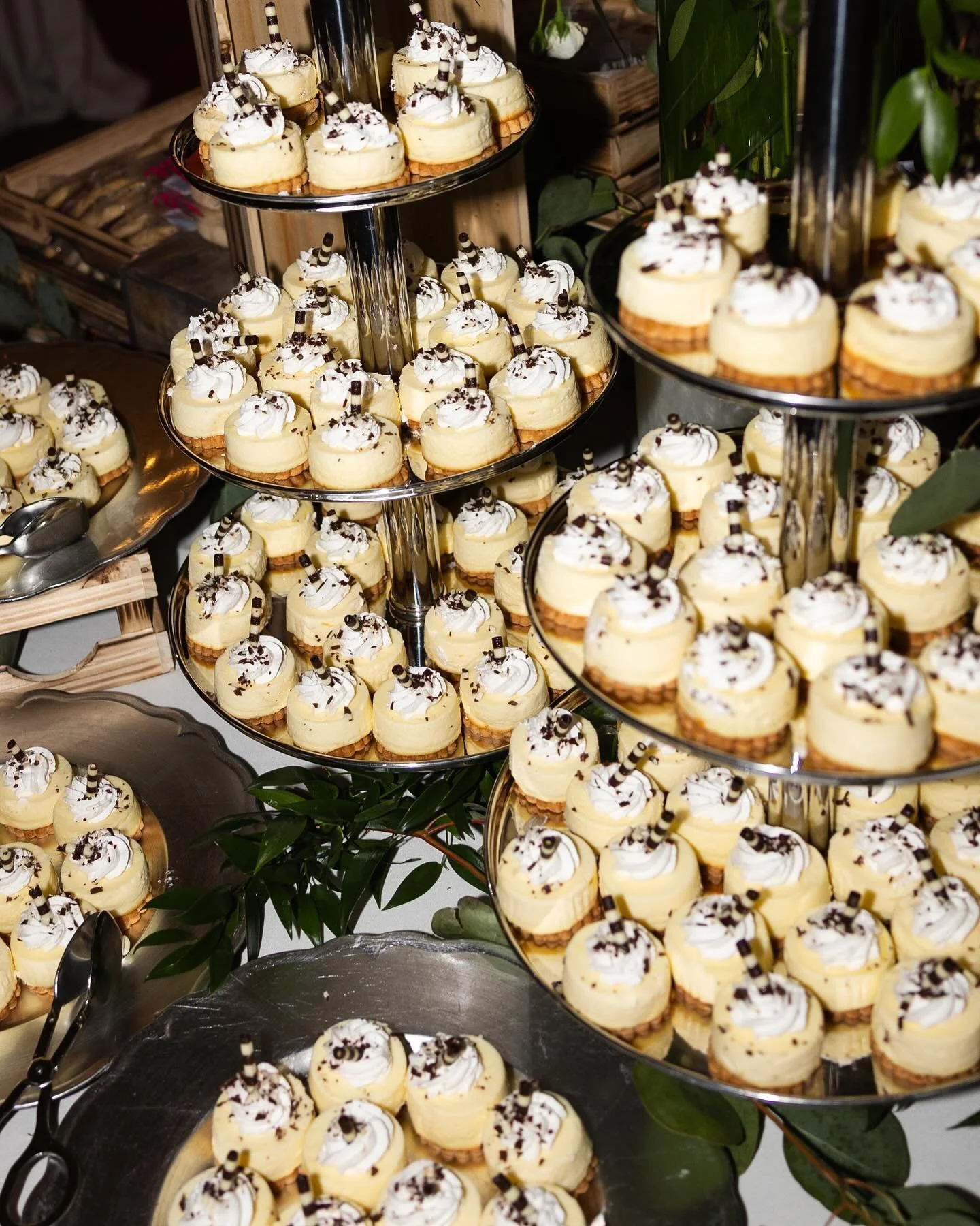 Handheld mini cheesecakes... the perfect addition to any dessert cocktail reception.