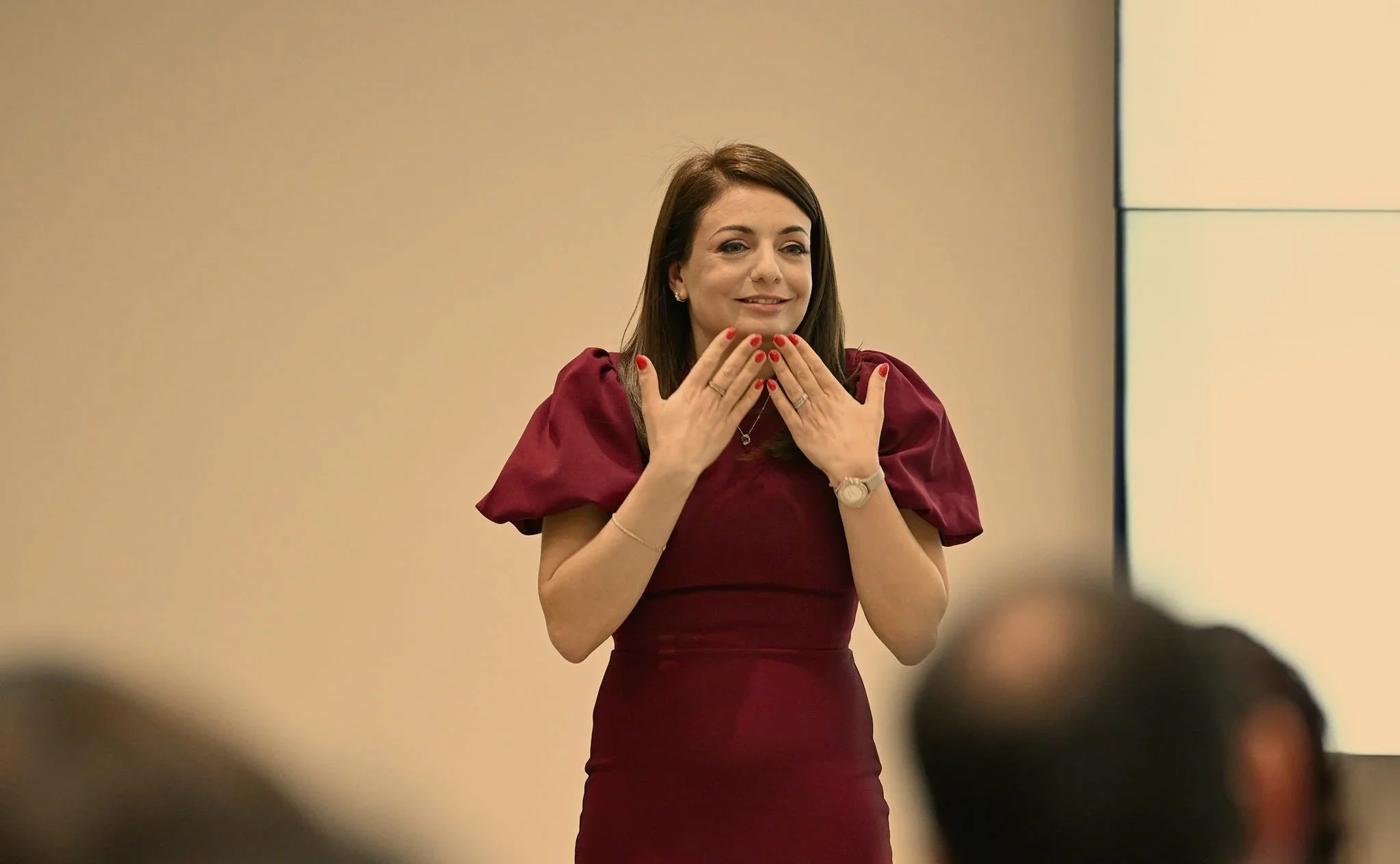 She turned away from the microphone - and made everyone listen