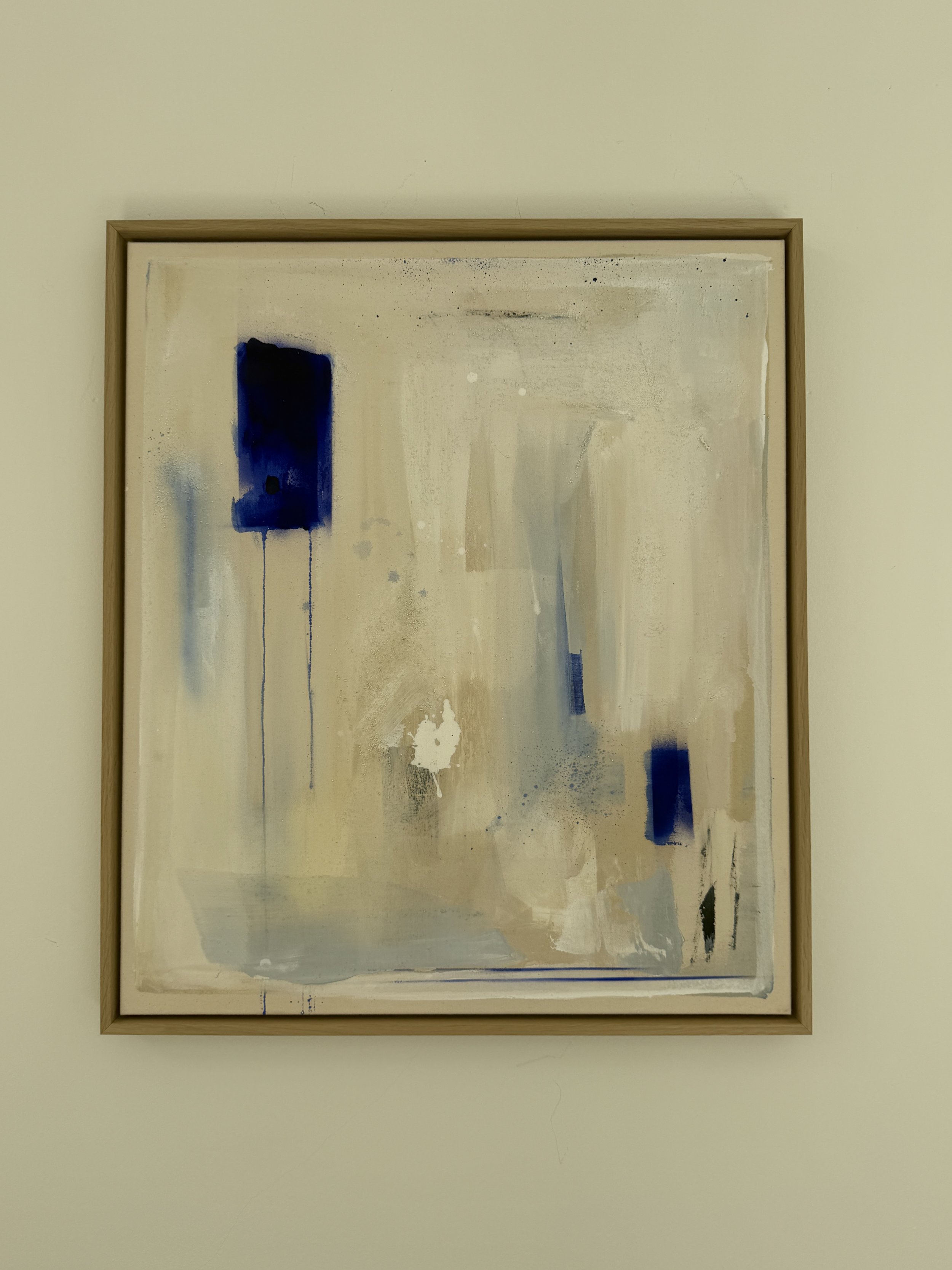 "Blue Square & Stripes I" (70x60cm) 