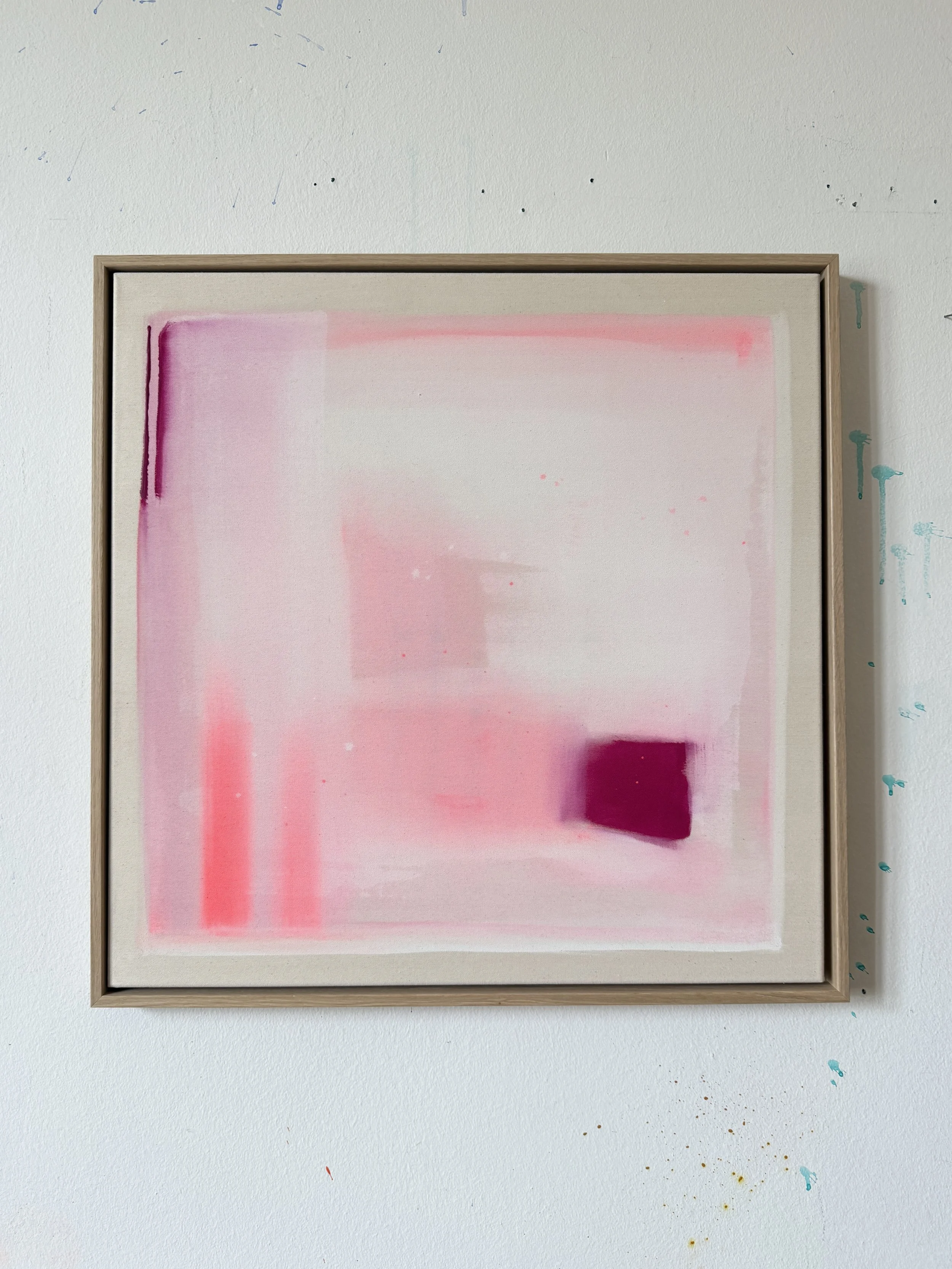 "Two tiny pink dots" 60x60cm, available