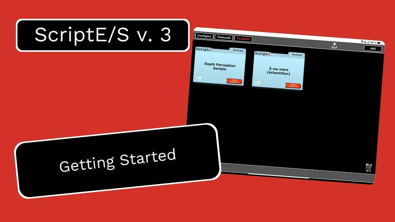 ScriptE for iPad: Getting Started