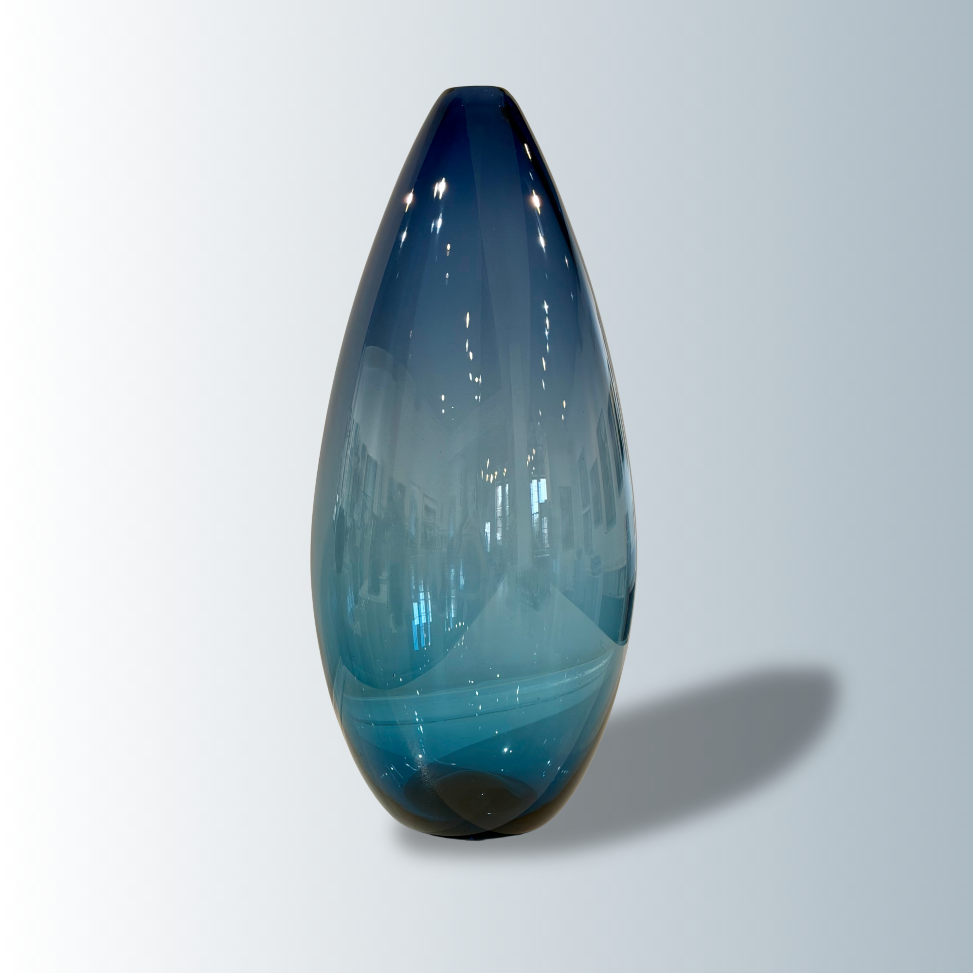 Medium Indigo and Cobalt Glass Vessel