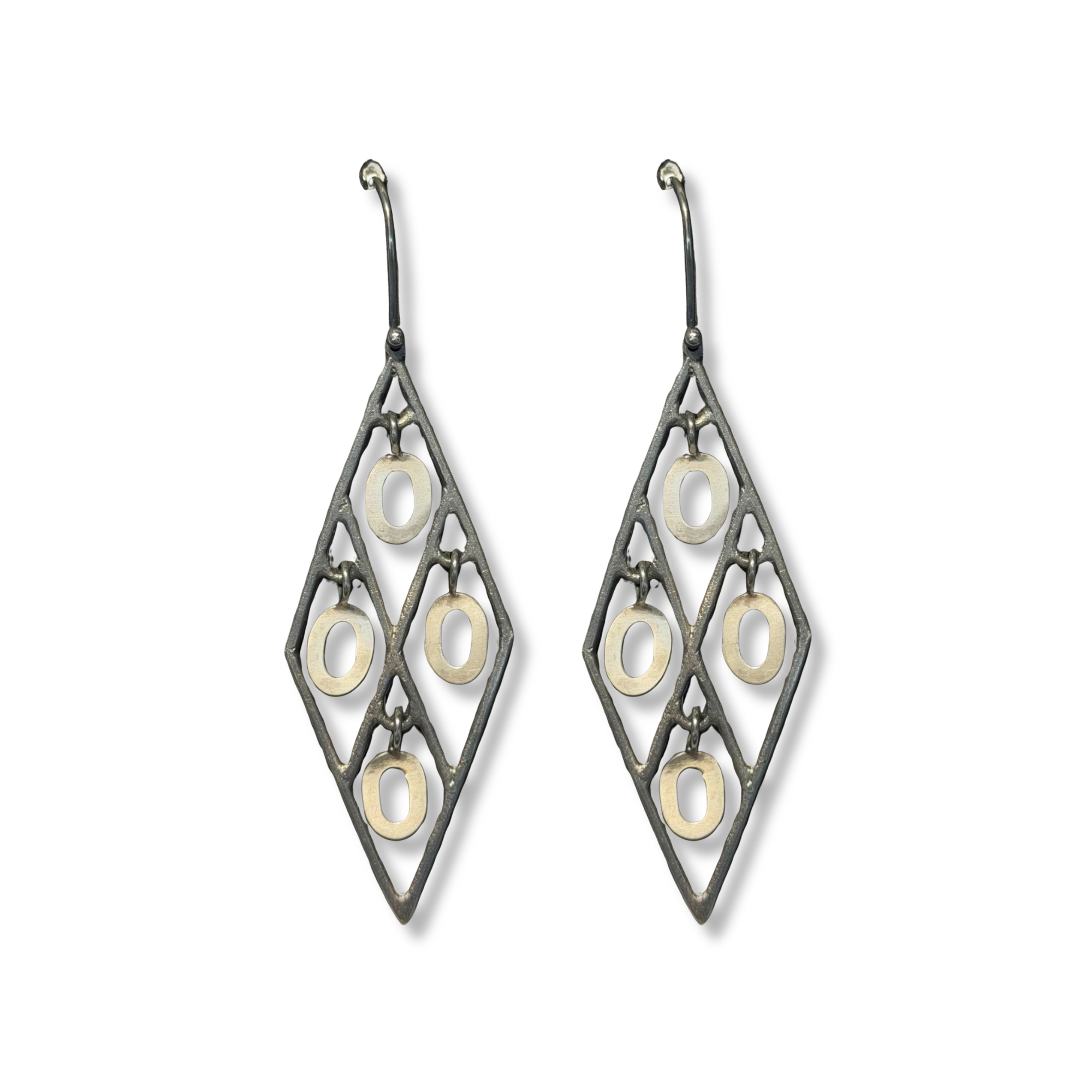 4 Ovals Chandelier Earrings