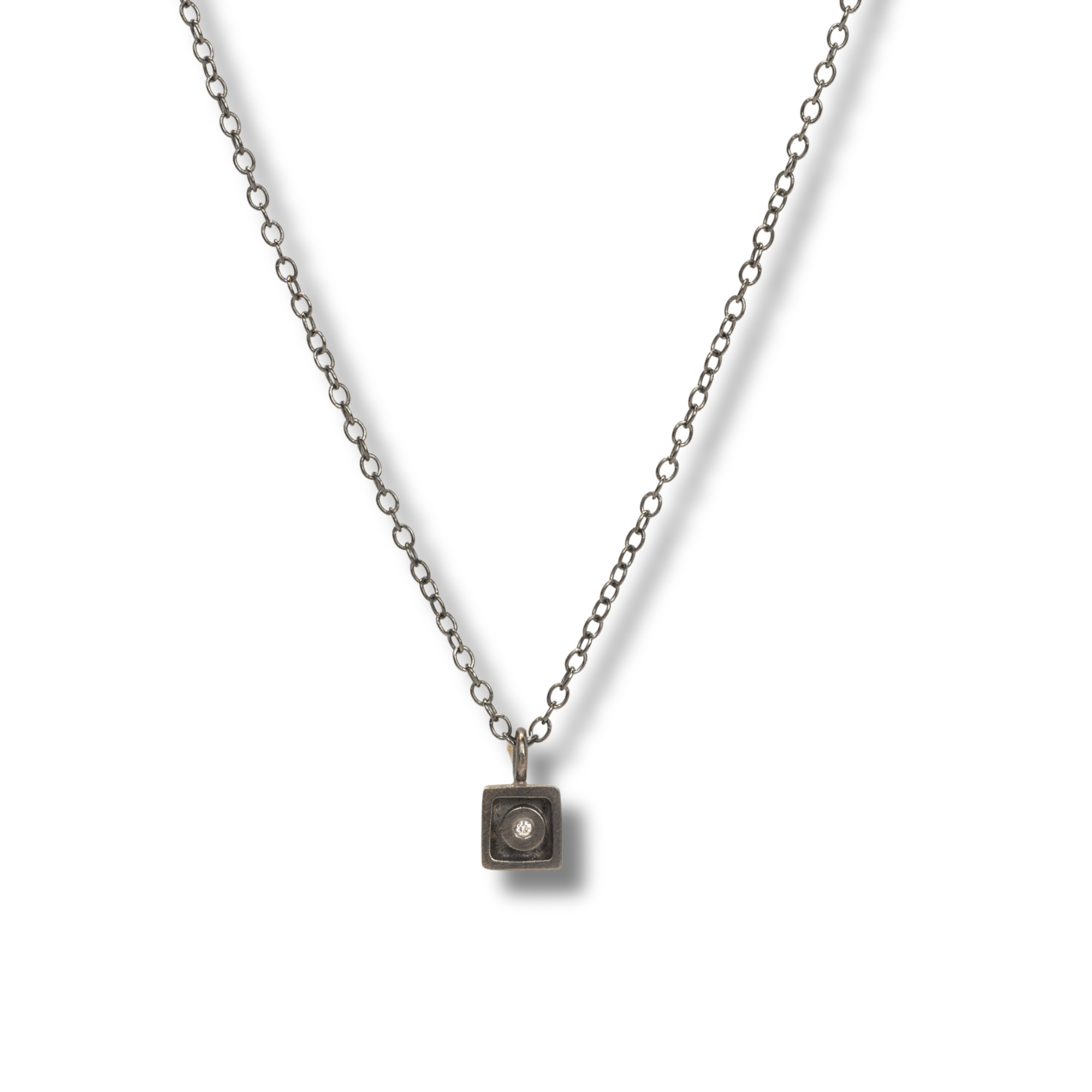 Square Diamond Necklace