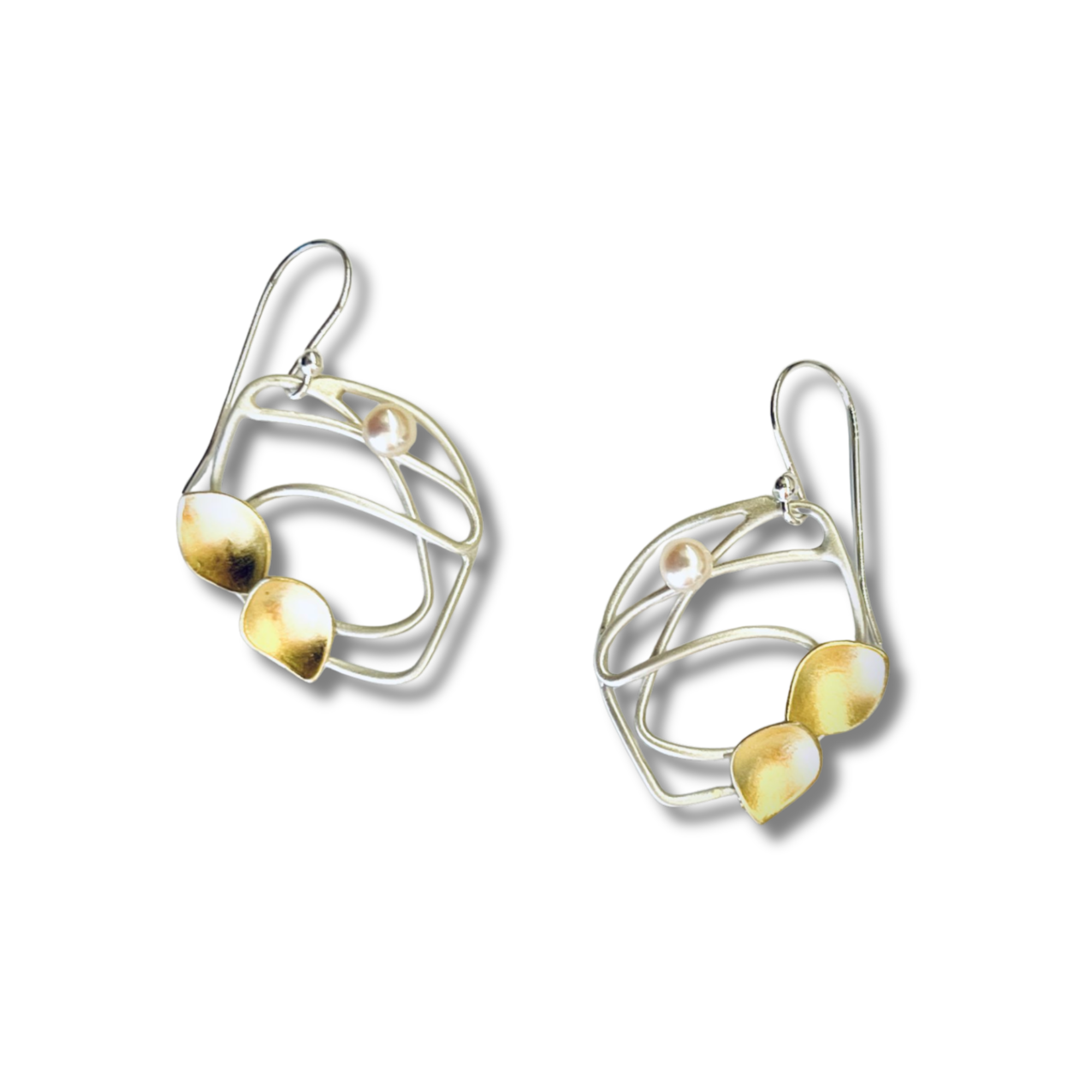 Petal & Pearl Dangle Earrings