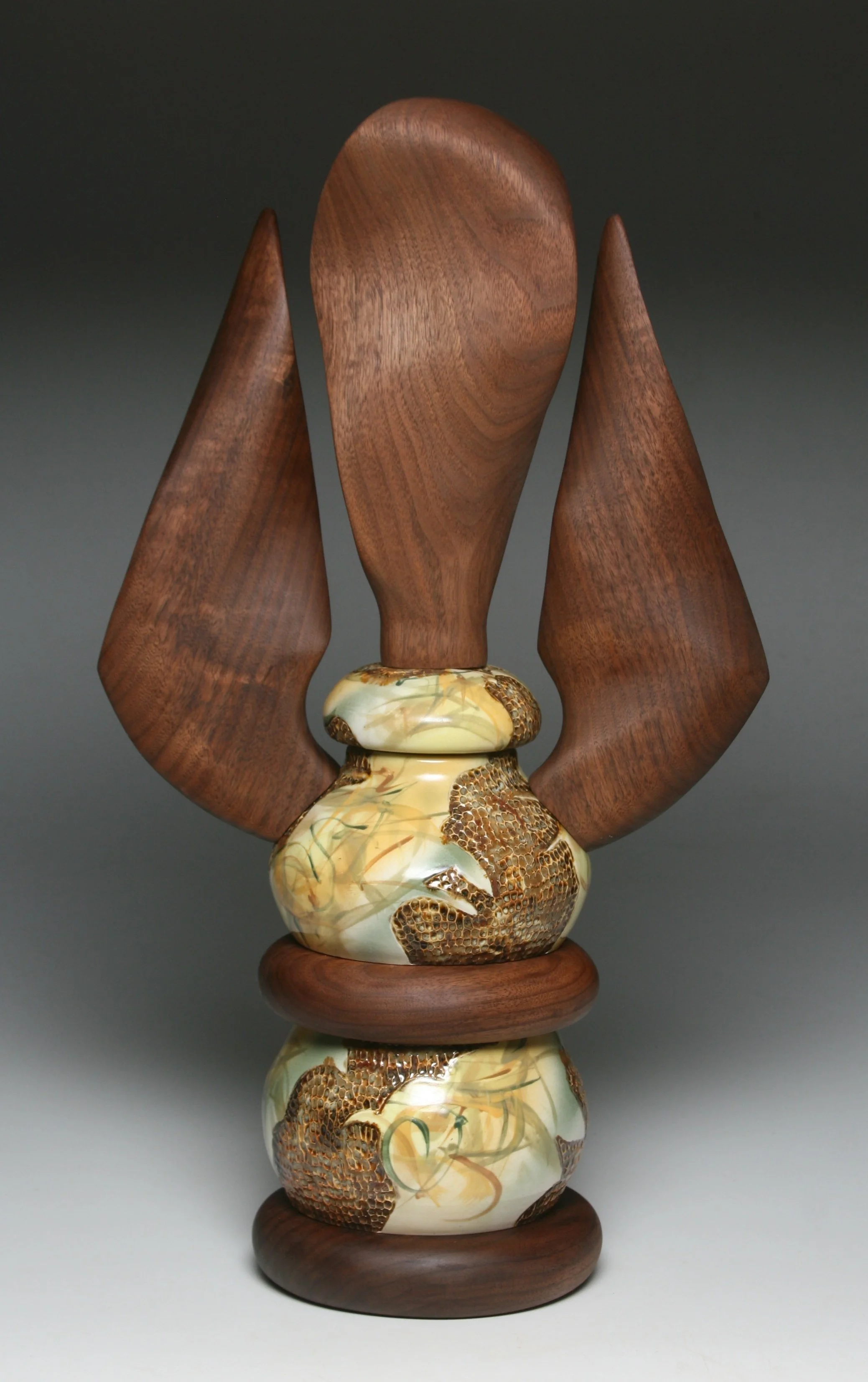 Gold & Black Walnut Dragon Jar